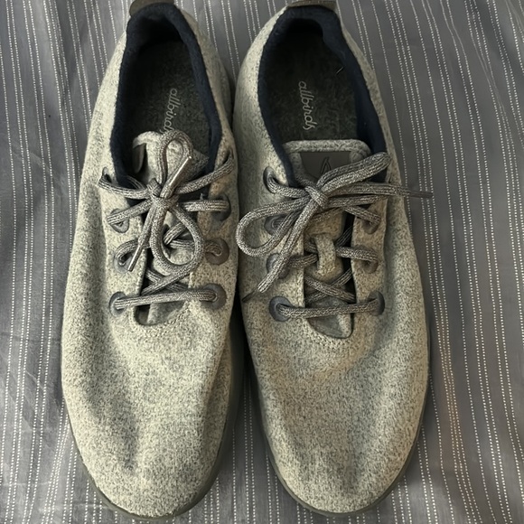 Allbirds Gray Wool Runners Lace Up Everyday Sneakers Size 13 - Picture 2 of 5